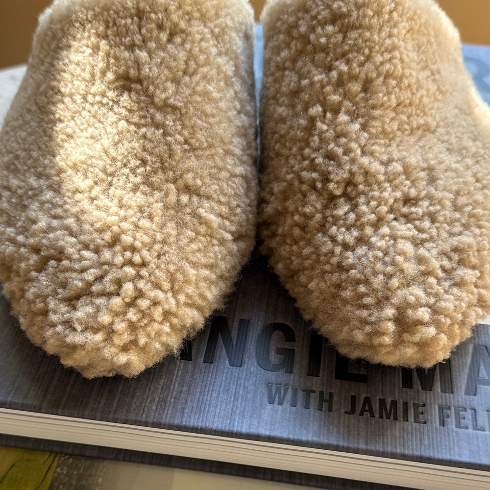 Marc Fisher Tan Shearling Slippers - Picture 5 of 7